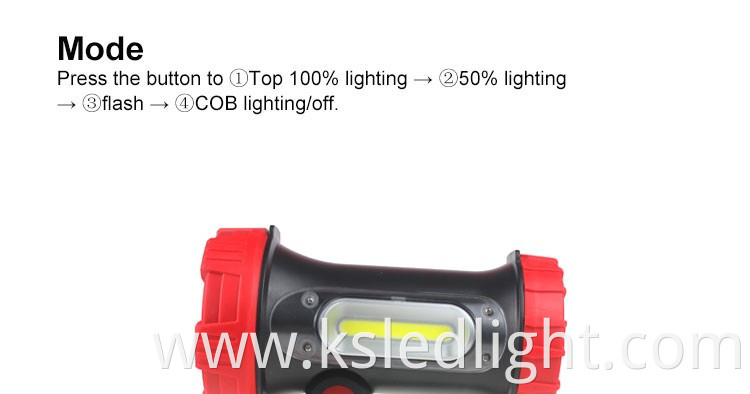 outdoor Work Light, Rechargeable Work Light with magnet Handheld light